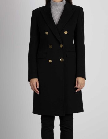 TAGLIATORE-CAPPOTTO MISTO KAS.DOPPIO PET.-TAPARIGI10B350001 NERO