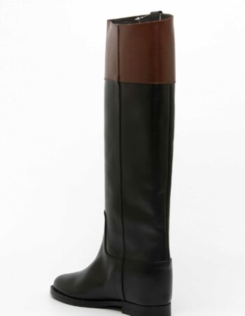 VIA ROMA 15-STIVALE BANDA ORECCHIA BOTTONE-VIA3804776 NERO