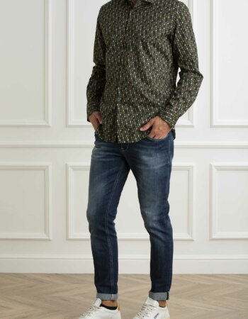 XACUS-CAMICIA TAYLOR FIT FANTASIA-XA71503748 BLU