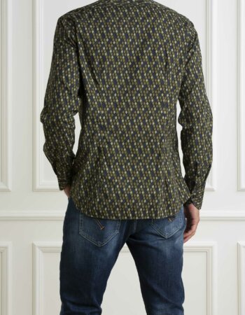 XACUS-CAMICIA TAYLOR FIT FANTASIA-XA71503748 BLU