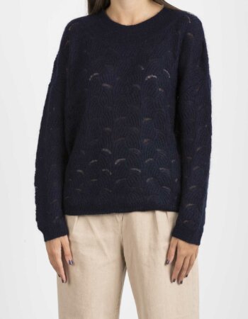 ALESSIA SANTI-MAGLIA GIRO-ASSD53017 BLU