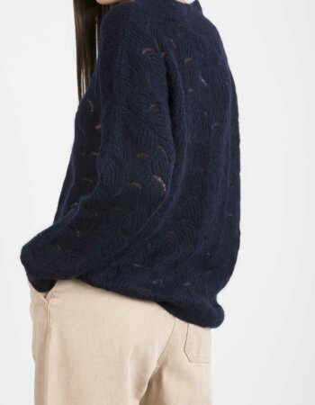 ALESSIA SANTI-MAGLIA GIRO-ASSD53017 BLU