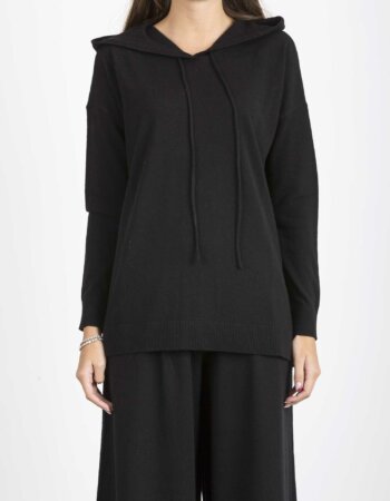 ALESSIA SANTI-MAGLIA CAPPUCCIO-ASSD53019 NER