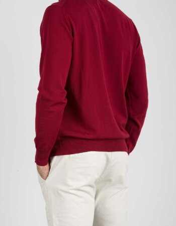 ALTEA-MAGLIA GIRO MERINOS-AT2161126 ROSSO