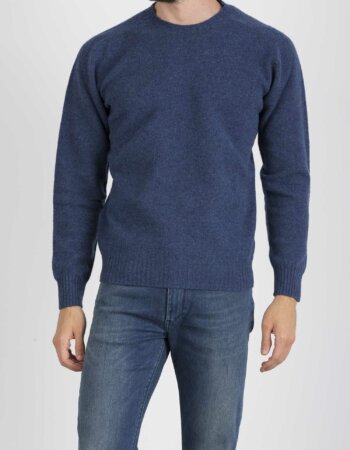 ALTEA-MAGLIA GIRO SHETLAND-AT2161200 BLU