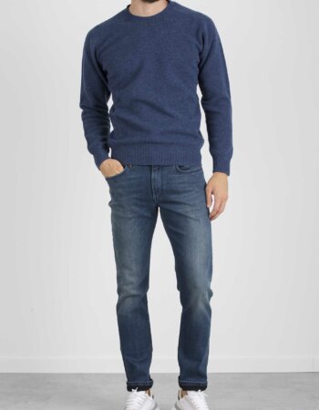ALTEA-MAGLIA GIRO SHETLAND-AT2161200 BLU