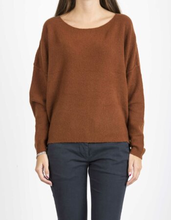 -MAGLIA COLLO AMPLIO-AVDAM225 BRU
