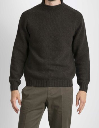 -LUPETTO RASATO COLLO ROLLINO-BRU452IC48 MAR