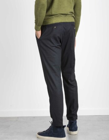 CRUNA-PANTALONE LANA VISCOSA-CRUMITTE808 BLU