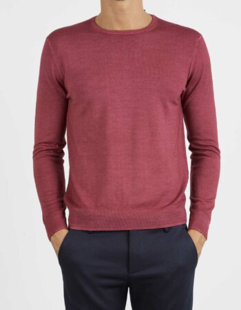 HOSIO-MAGLIA GIRO FIN 16 LAVATA-HO102M01VA1 ROS