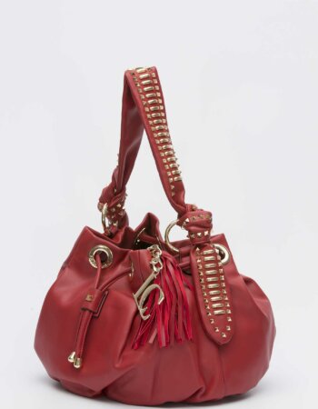 LA CARRIE-BORSA SDUDS KNOT BUCKET SYNTHETIC-LC112MEM107SYN RED