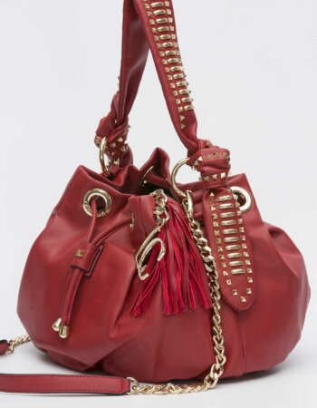 LA CARRIE-BORSA SDUDS KNOT BUCKET SYNTHETIC-LC112MEM107SYN RED