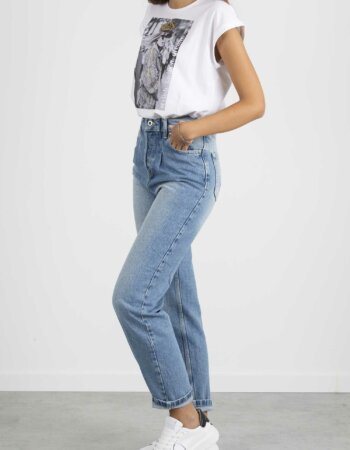 LIU JO-ECS PANTALONE BOYFRIEND H.W-LJUF1064D4641 DENIM