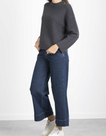 MARELLA-MAGLIA CANOTTIERA TOP-MACAMBRA NERO