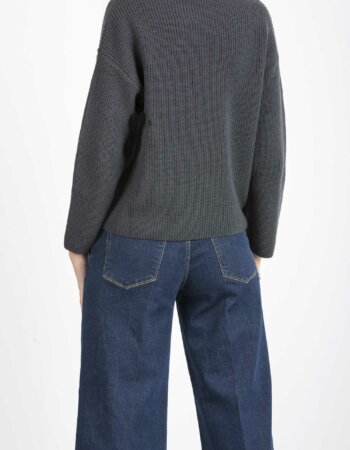 MARELLA-MAGLIA CANOTTIERA TOP-MACAMBRA NERO