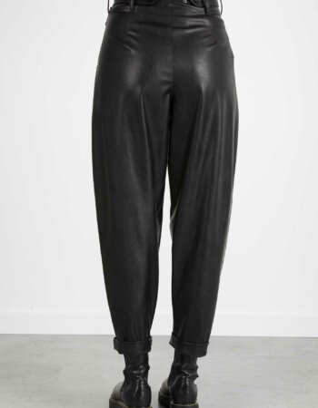 PINKO-PANTALONE SIMILPELLE-PKSHELBY NERO