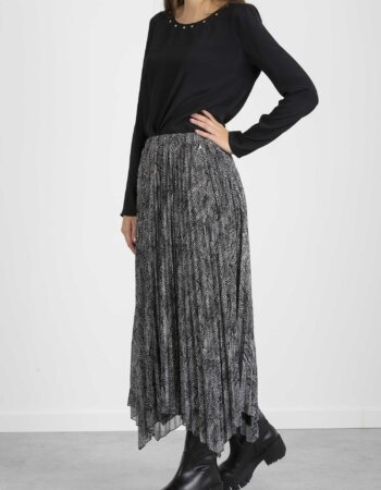 PATRIZIA PEPE-GONNA-PP2G0835A9V6 NERO