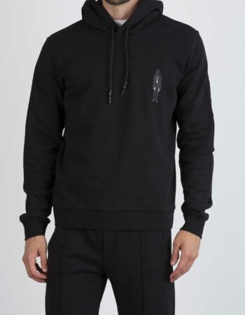 PATRIZIA PEPE-FELPA CAPPUCCIO UOMO-PP5M1329A9W5 NER