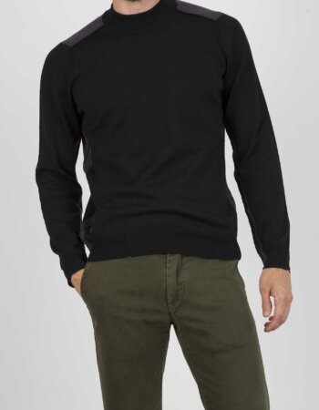 ROBERTO COLLINA-MAGLIA LUPETTO MERINOS-RCRF07006 NER