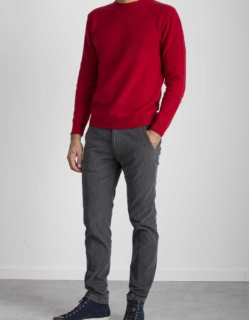 -MAGLIA GIRO CASHMERE RICICLATO-REBM930KI ROS