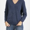 RALPH LAUREN-MAGLIONE SCOLLO V LANA CASHMERE NYLON-RL845937 NAVY