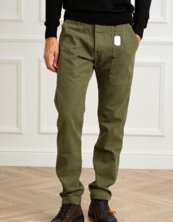 CHESAPEAKE'S-PANTA FATIGUE CANVAS-CHEDEGRASSEA4 GREEN