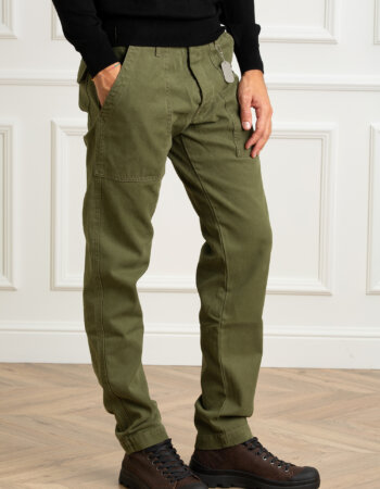 CHESAPEAKE'S-PANTA FATIGUE CANVAS-CHEDEGRASSEA4 GREEN