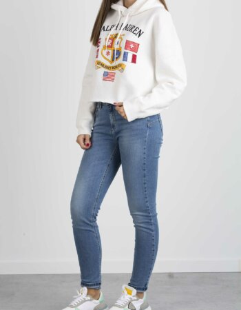 RALPH LAUREN-FELPA CHIUSA GIROCOLLO-RL846888 PANNA