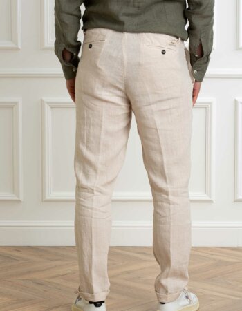 40WEFT-PANTAL.UOMO LUNGO LINO-40COACH2103 PANNA