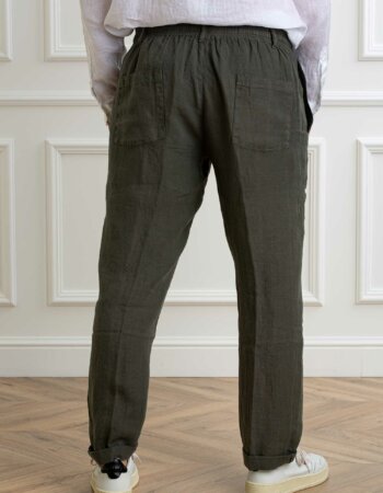 40WEFT-PANTAL.LUNGO LINO ELAS.VITA-40HOOK2192 VERDE