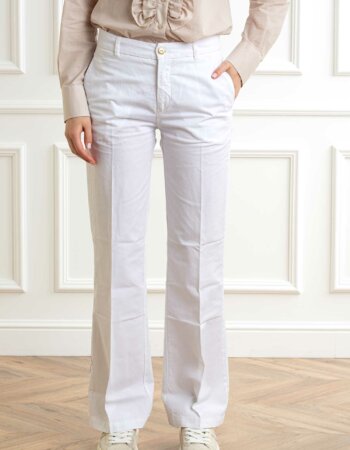 40WEFT-PANTAL. COLORATO DONNA-40THEA2224 BIANCO