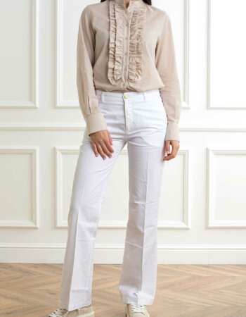 40WEFT-PANTAL. COLORATO DONNA-40THEA2224 BIANCO