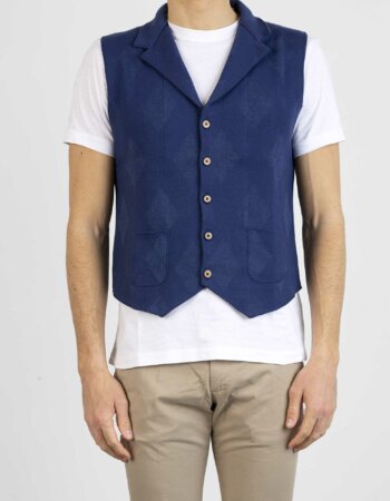 ALBARENA-GILET CON COLLO-ALBA422 BLE