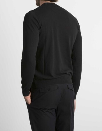 ALPHA-MAGLIA GIROCOLLO-APAU4022CS NERO