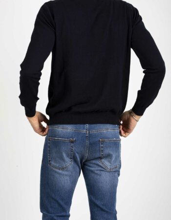 ALPHA-MAGLIA GIROCOLLO M/L-APAU6000CS BLU