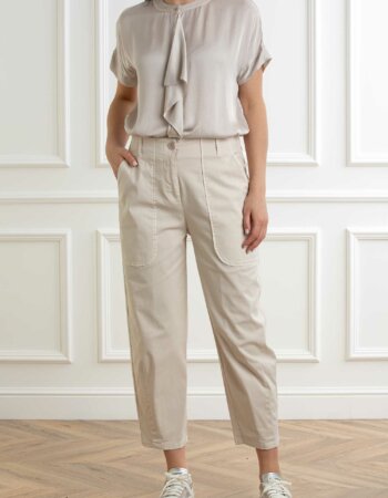 ALESSIA SANTI-PANTALONE CARROT FIT-AS511SD25023 AVORIO