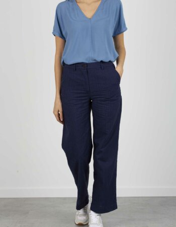 ALESSIA SANTI-PANTALONE A RIGHE-ASSD25034 BLU