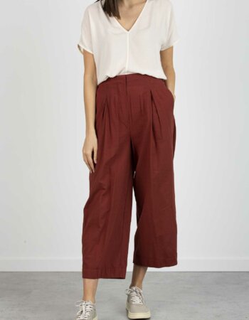 ALESSIA SANTI-PANTALONE ELASTICO VITA-ASSD25078 BRUCIATO