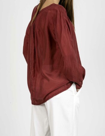 ALESSIA SANTI-BLUSA CON FIOCCO-ASSD45056 BRUCIATO