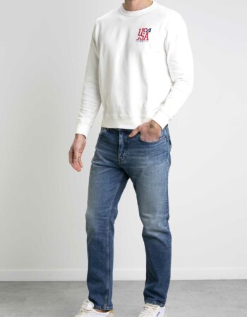 AUTRY-FELPA GIRO UNISEX-AUSWIMP3 BIANCO