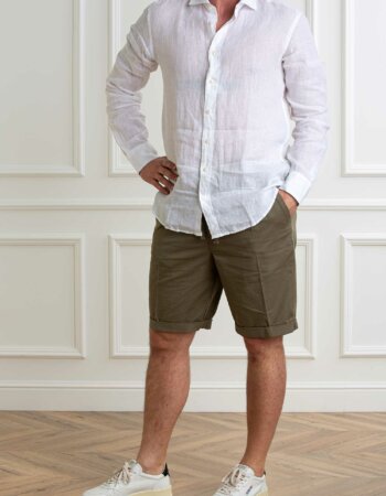 BASTONCINO-CAMICIA LINO-BAB050164SIMO BIANCO