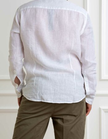 BASTONCINO-CAMICIA LINO-BAB050164SIMO BIANCO