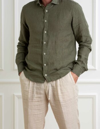 BASTONCINO-CAMICIA LINO-BAB050164SIMO MILITARE