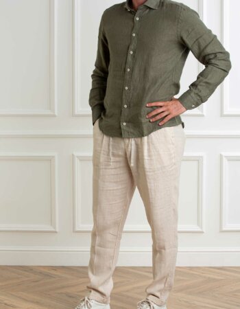 BASTONCINO-CAMICIA LINO-BAB050164SIMO MILITARE