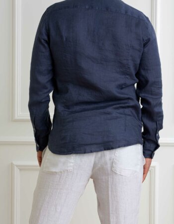 BASTONCINO-CAMICIA LINO-BAB050164SIMO NAVY