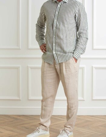 BASTONCINO-CAMICIA LINO RIGA-BAB119164SIMO VERDE