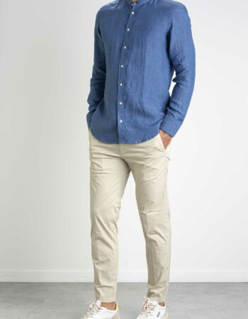 BASTONCINO-CAMICIA LINO UOMO-BASB050P3 AVIO