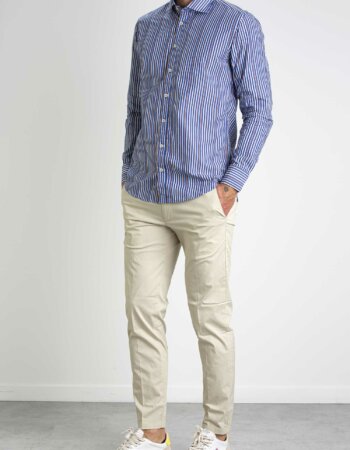 BASTONCINO-CAMICIA RIGHE-BASB2539 BLU