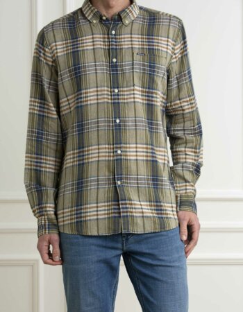BARBOUR-CAMICIA LANESKIN TAILORED-BBMSH5296MSH OLIVE