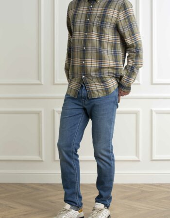 BARBOUR-CAMICIA LANESKIN TAILORED-BBMSH5296MSH OLIVE